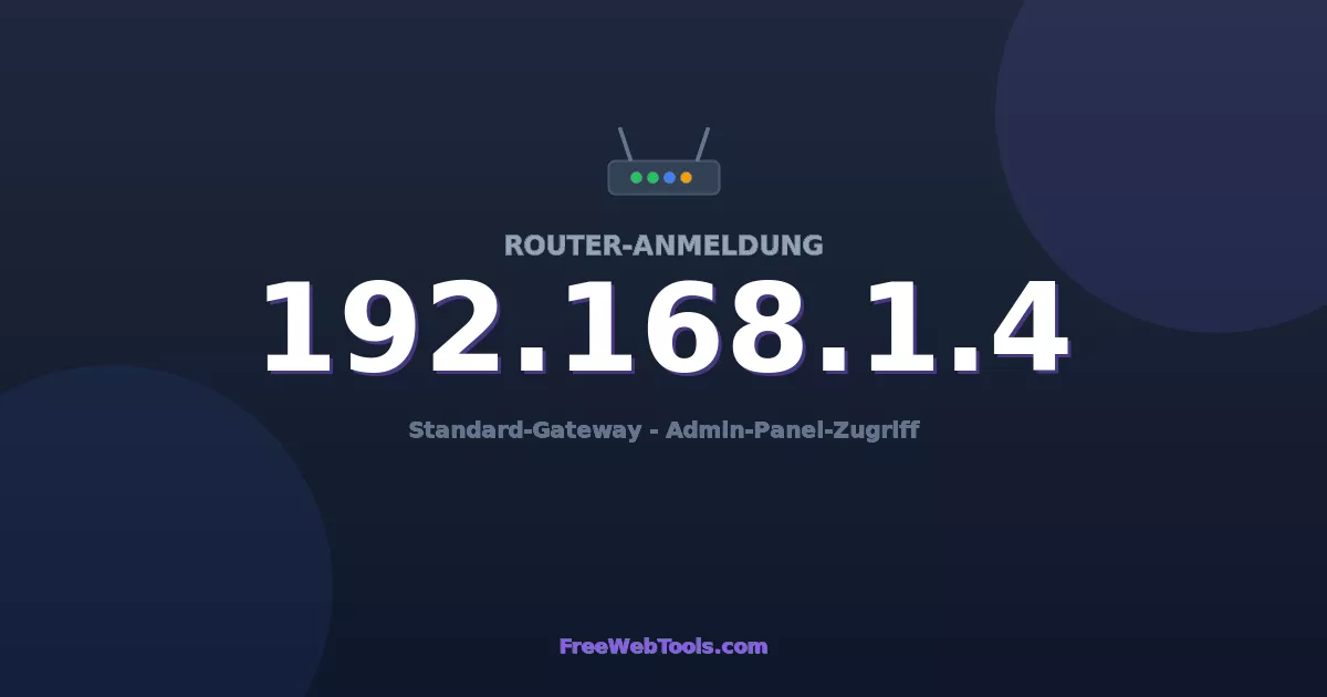 192.168.1.4 Admin-Login - Standard-Router-Passwort (2026)