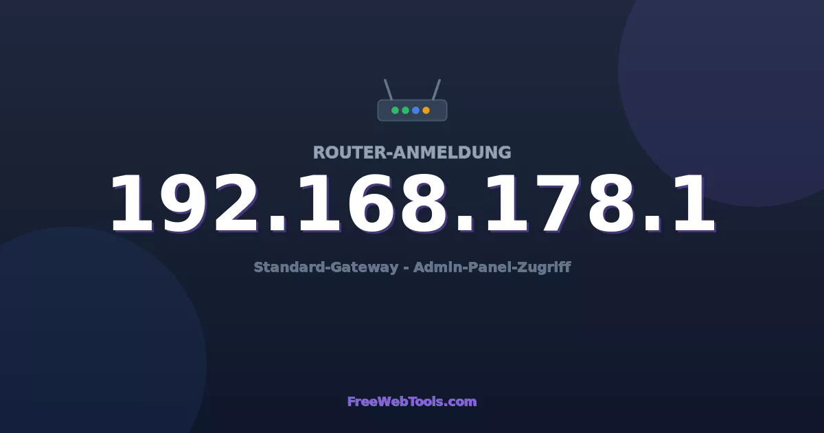 192.168.178.1 Admin-Login - Standard-Router-Passwort (2026)