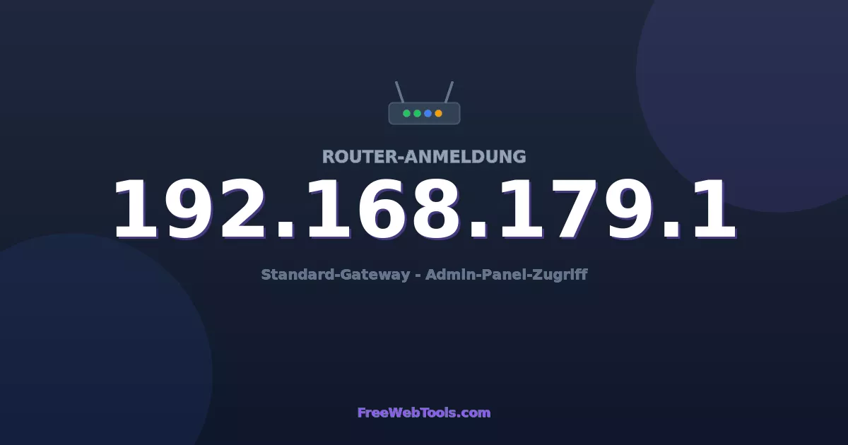192.168.179.1 Admin-Login - Standard-Router-Passwort (2026)