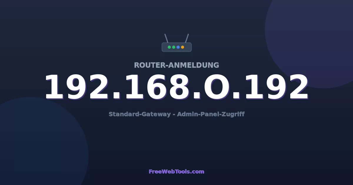 192.168.0.192 Admin-Login - Standard-Router-Passwort (2026)