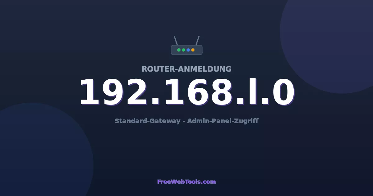 192.168.1.0 Admin-Login - Standard-Router-Passwort (2026)