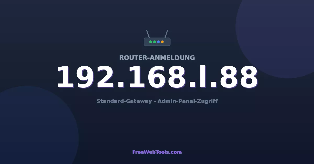 192.168.1.88 Admin-Login - Standard-Router-Passwort (2026)