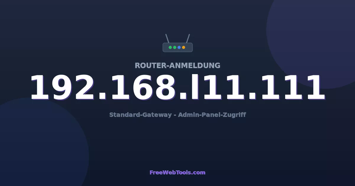 192.168.111.111 Admin-Login - Standard-Router-Passwort (2026)
