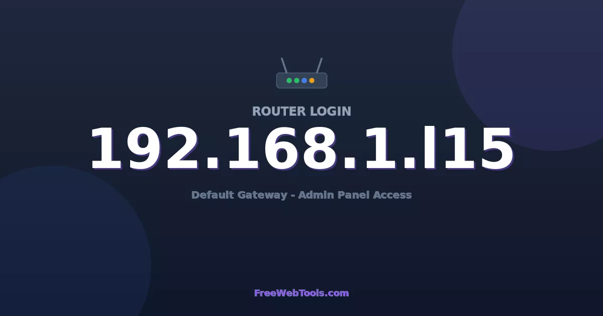 192.168.1.115 Router Login (Admin) — Step-by-Step Guide [2026]