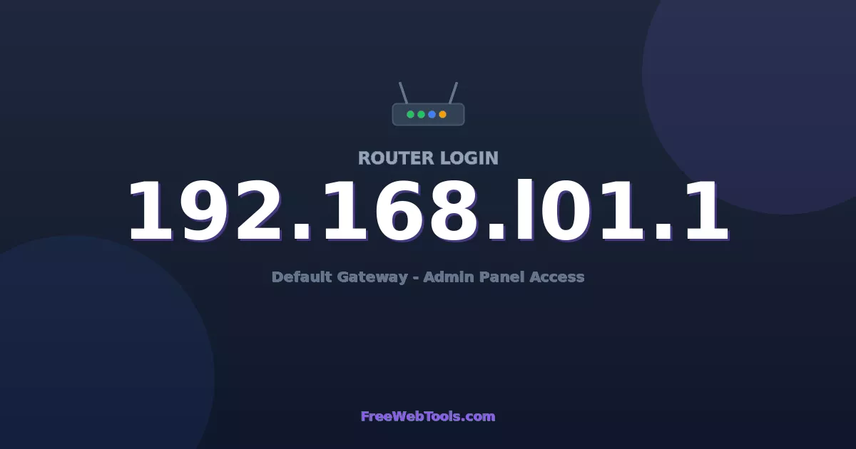 192.168.101.1 Router Login (Admin) — Step-by-Step Guide [2026]
