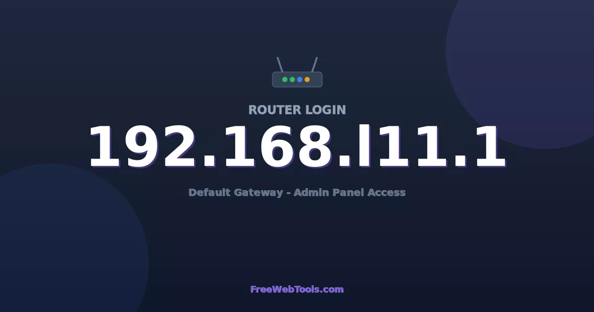 192.168.111.1 Router Login (Admin) — Step-by-Step Guide [2026]