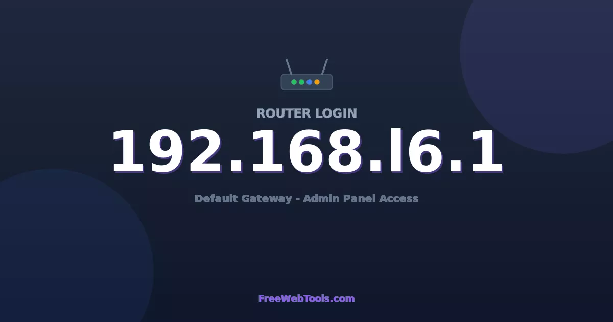 192.168.16.1 Router Login (Admin) — Step-by-Step Guide [2026]