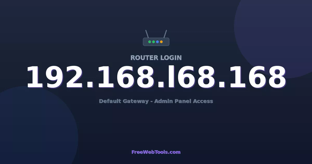 192.168.168.168 Router Login (Admin) — Step-by-Step Guide [2026]