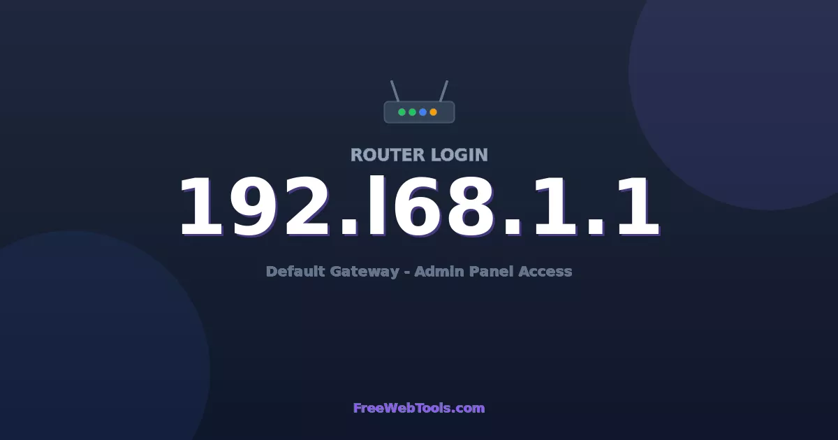 192.168.1.1 Router Login (Admin) — Step-by-Step Guide [2026]