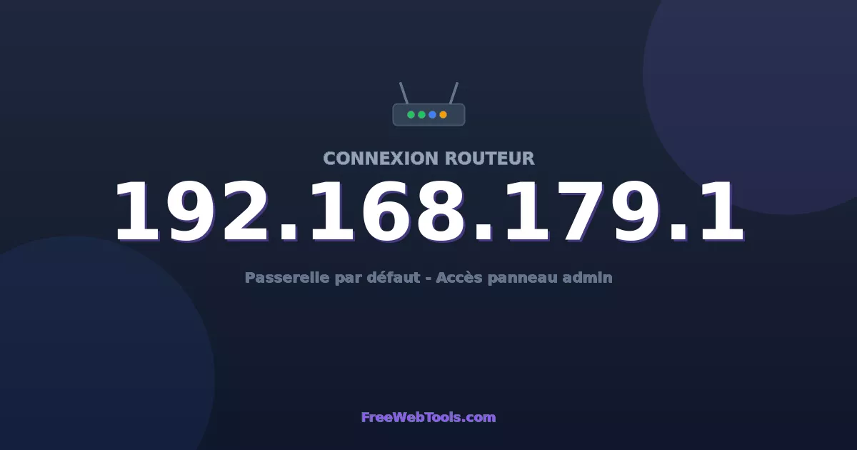 192.168.179.1 Connexion au Routeur - Guide pas-à-pas [2026]