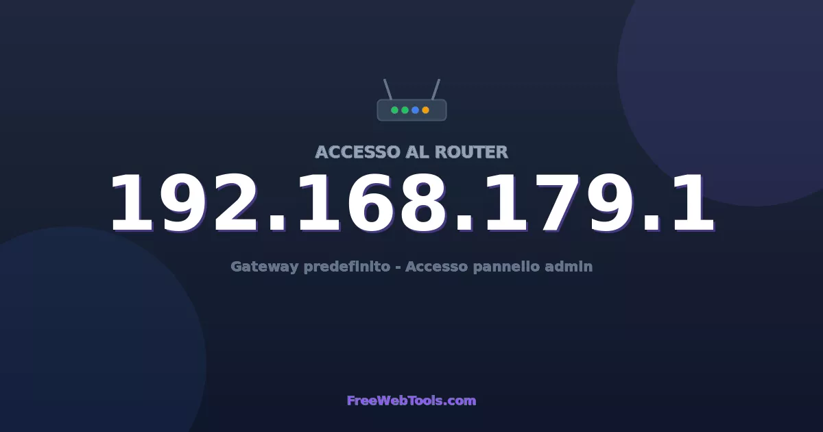 192.168.179.1 Login Admin - Password router predefinita (2026)