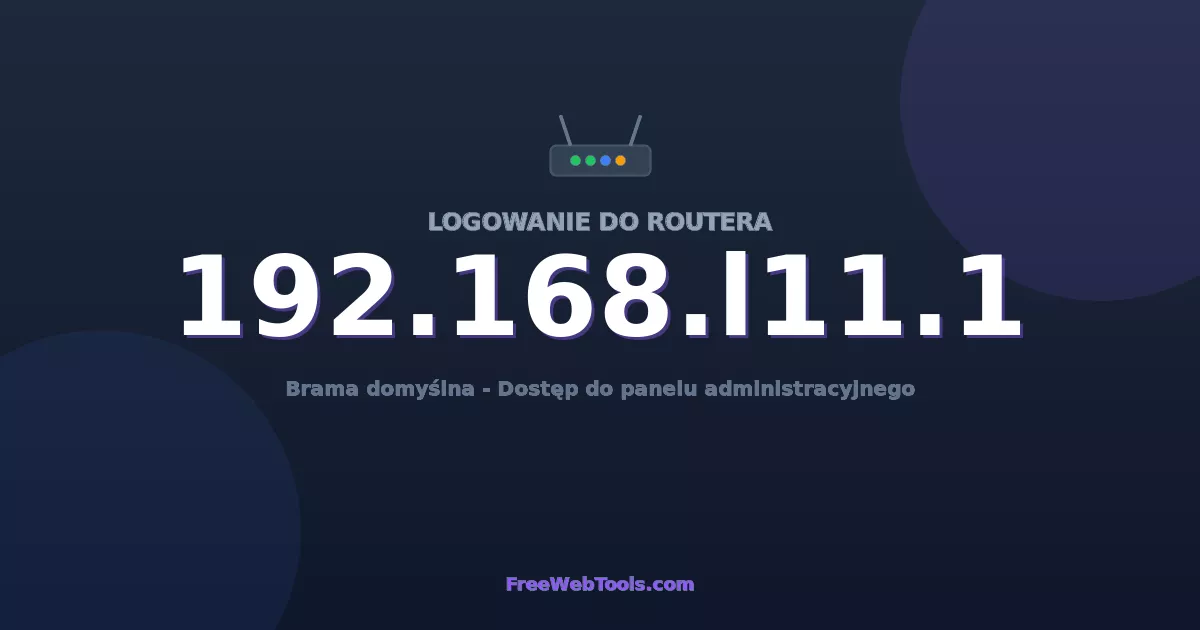 192.168.111.1 Logowanie Admin - Domyślne hasło routera (2026)