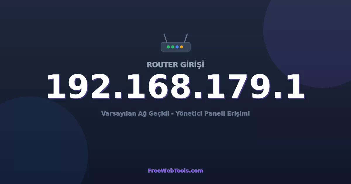 192.168.179.1 Yönetici Girişi - Varsayılan Router Şifresi (2026)